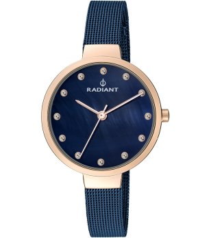 Дамски кварцов часовник в златисто и тъмносиньо снимка