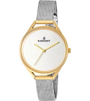 Аналогов дамски часовник в златисто със сребриста верижка снимка