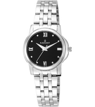 Дамски аналогов часовник в сребристо с черен циферблат 5 ATM снимка