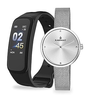 Дамски комплект аналогов и смарт часовници Silver снимка