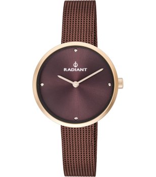 Дамски кафяв часовник със златисти детайли снимка