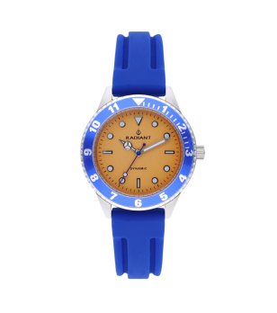 Аналогов син мъжки часовник с гумена каишка снимка