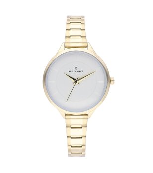 Дамски кварцов часовник в златисто с бял циферблат снимка