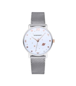 Дамски сребрист часовник с мрежеста верижка снимка