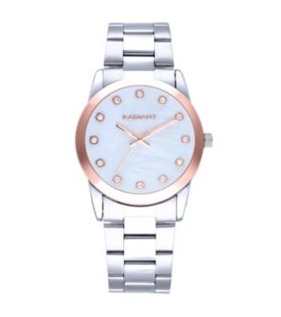 Дамски кварцов часовник в сребристо и розовозлатисто снимка