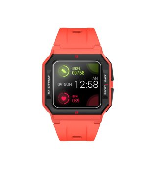 Дигитален смарт часовник в черно и червено снимка