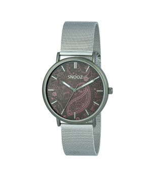 Унисекс кварцов часовник в сребристо с принт при циферблата снимка