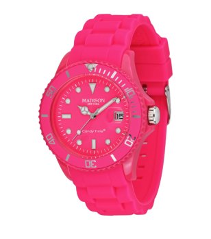 Аналогов часовник в розово снимка