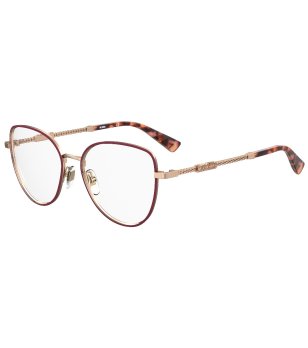 Дамски рамки за очила в златисто с червен кант снимка