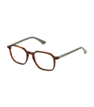 Мъжки квадратни рамки за очила в цвят хавана снимка