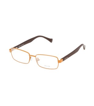 Мъжки правоъгълни рамки за очила в оранжево снимка