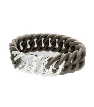 Дамска гривна в зелено и сребристо снимка