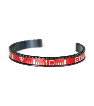 Мъжка гривна в червено и черно с цифри снимка
