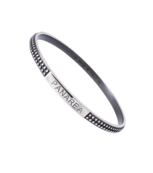 Елегантна дамска сребриста гривна с надпис снимка