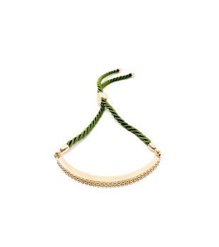 Дамска гривна в златисто и зелено снимка