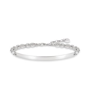 Дамска сребриста гривна Love Bridge 18 см снимка