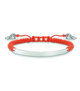 Дамска гривна в сребристо и оранжево снимка