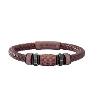 Мъжка гривна в кафяво с магнит снимка