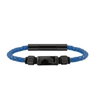Мъжка гривна в синьо с черни елементи снимка