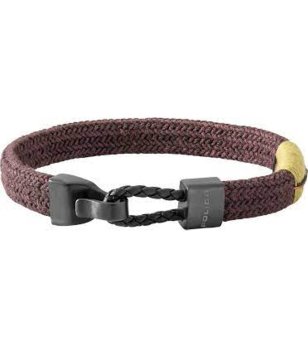 Мъжка текстилна кафява гривна снимка