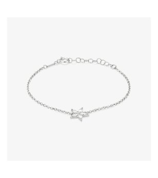 Сребриста дамска гривна със звезда снимка