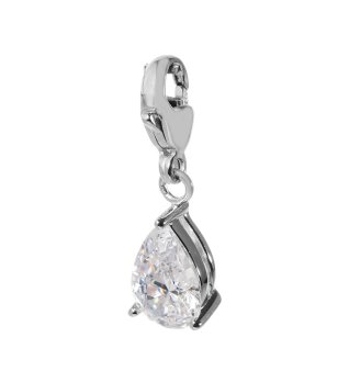 Висулка с форма на сълза с кристал снимка