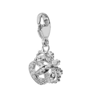 Сребриста висулка корона снимка