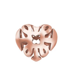 Розовозлатисто сърце за гривна снимка