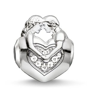Талисман в сребристо с форма на сърце снимка