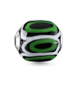 Талисман за гривна с черно и зелено снимка