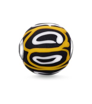 Талисман за гривна с черно и жълто снимка