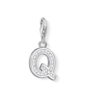 Сребриста висулка с буква Q снимка