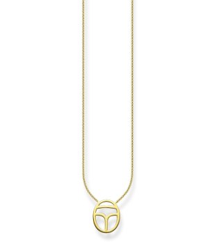 Дамско златисто дамско колие с висулка снимка