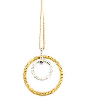 Колие с висулка с два кръга снимка