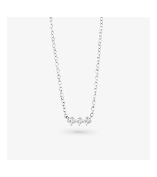 Дамско сребристо колие с висулка снимка