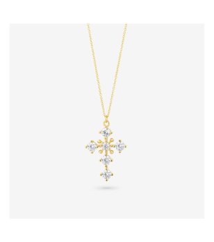 Дамско колие с кръст снимка