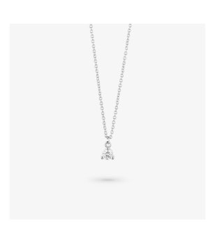 Дамско сребристо колие с висулка с камък снимка