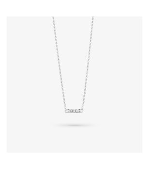 Дамско сребристо колие с камъни снимка