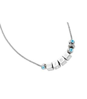 Дамско колие с мъниста и елементи с лого снимка