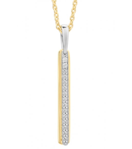 Дамско златисто колие с висулка с камъчета снимка