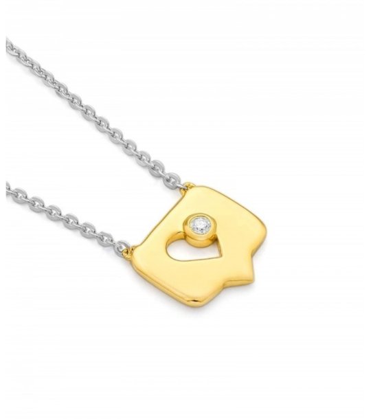 Дамско колие с висулка с кристал снимка