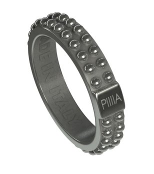 Дамски пръстен в цвят графит размер 52 снимка