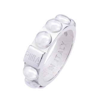 Сребрист дамски пръстен с орнаменти размер 54 снимка