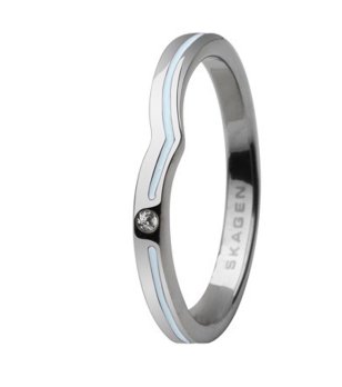 Дамски пръстен в сребристо с камък размер 7 снимка