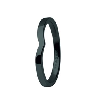 Дамски черен пръстен размер 5 снимка