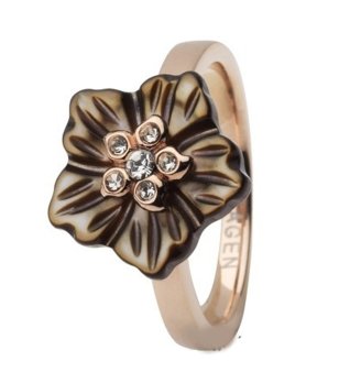 Дамски пръстен с цвете размер 8 снимка