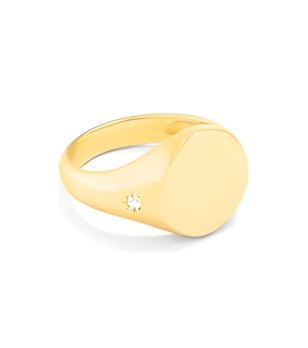 Дамски златист пръстен размер 14 снимка