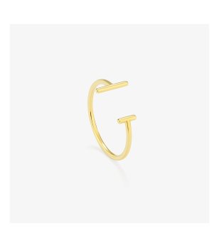 Елегантен пръстен в златисто снимка