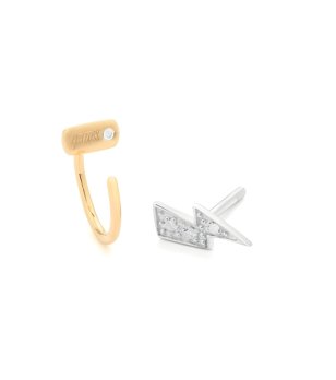 Дамски обеци в златисто и сребристо снимка