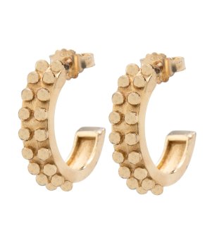 Златисти обеци с клипс снимка